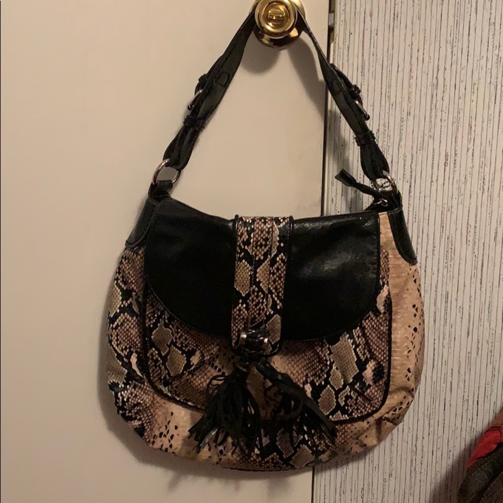 Big Buddha Faux Reptile Bag
